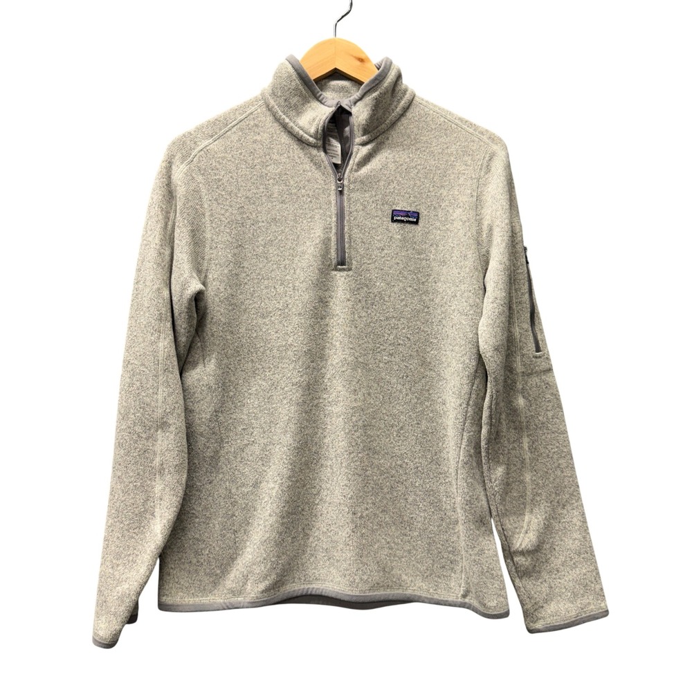 Patagonia Better Sweater Womens M Gray 1/4 Zip Pullover Fleece Jacket Outdoor
